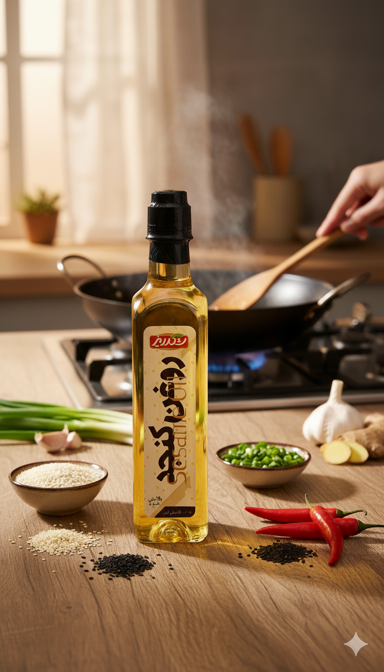 روغن کنجد تصفیه شده شکرریز - یک لیتر - Image 3